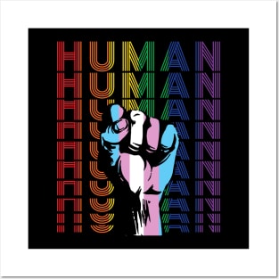 Pride LGBT Strong Hand Transgender Gay Rainbow Gift Posters and Art